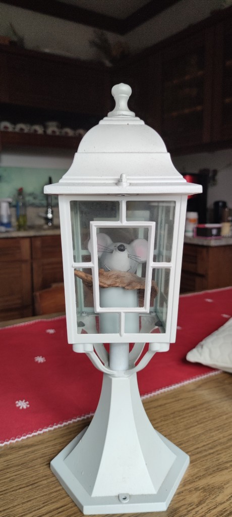 Lanterna Decorativa com Rato de Pelúcia